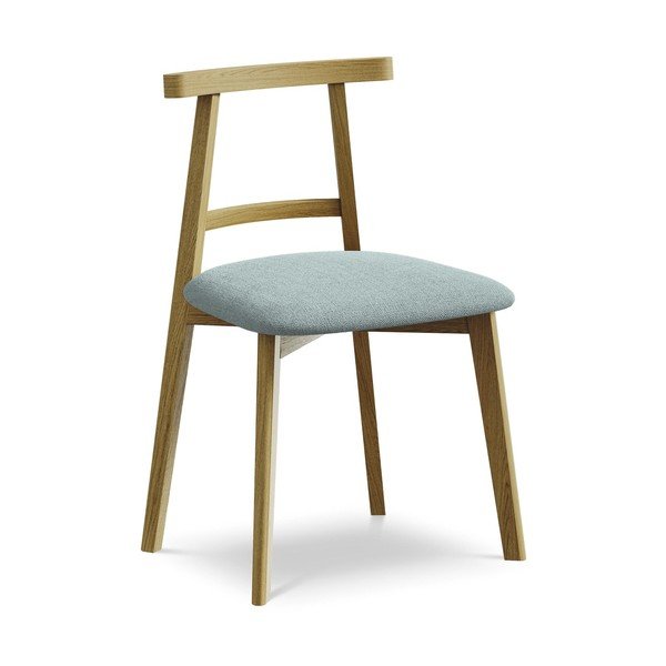 Plava blagovaonska stolica od masivnog drveta Ohelo – Makamii