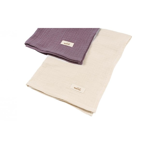 Pelene u setu 2 kom od muslina Muslin – Malomi Kids-image-1