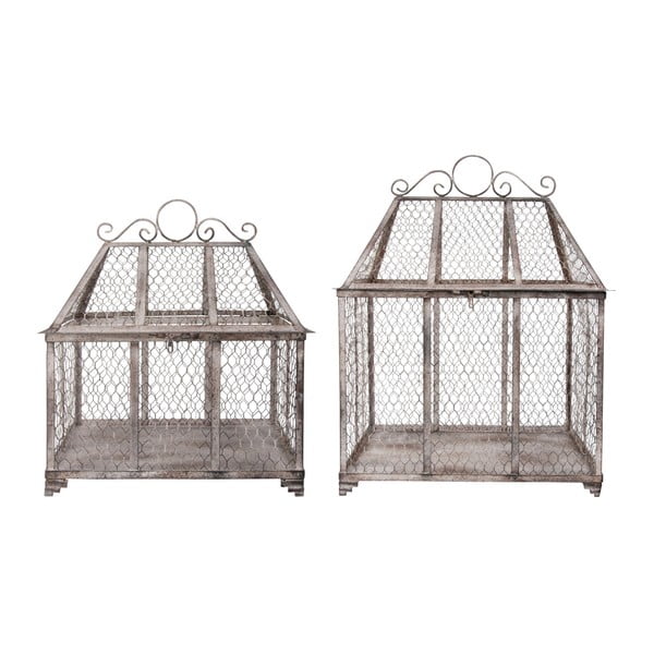 Set od 2 ukrasna kaveza za ptice s Esschert Design ukrasima