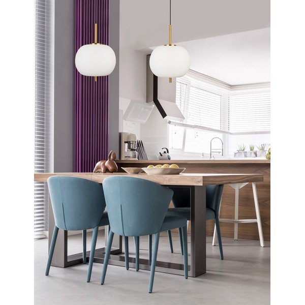 Bijela/mjedena staklena viseća svjetiljka ø 30 cm Lato – Nova Luce-image-3