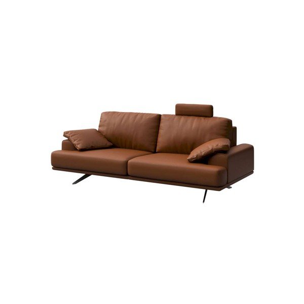 Konjak smeđa kožna sofa 220 cm Prado – MESONICA-image-2