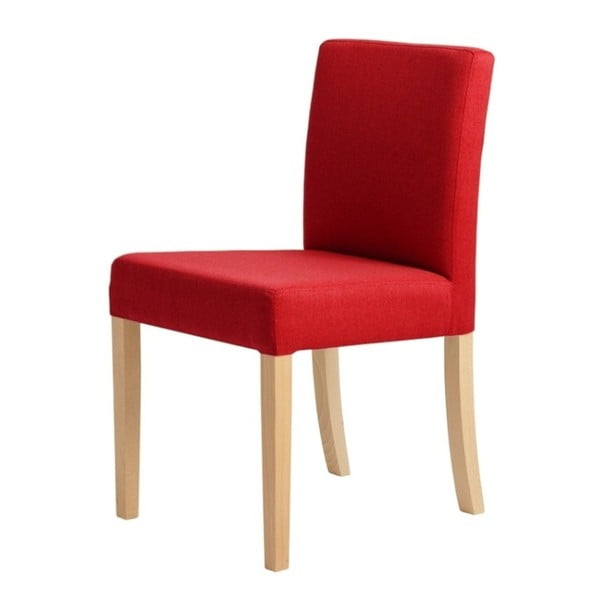 Crvena stolica s prirodnim nogama Custom Form Wilton