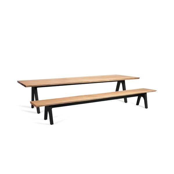 Crna/natur vrtna klupa Pure - Diphano-image-2