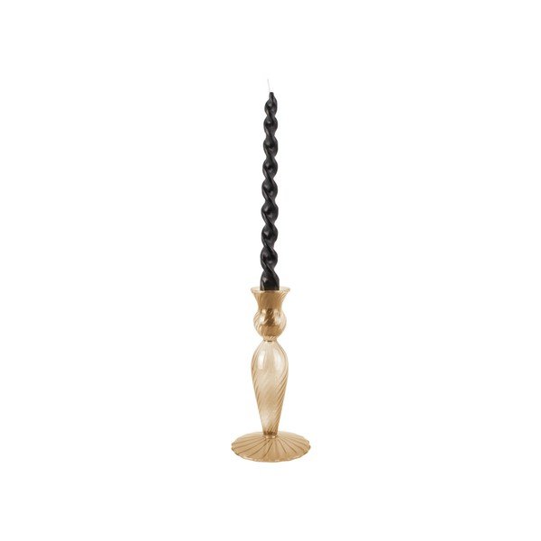 Svjetlosmeđi stakleni svijećnjak PT LIVING Swirl, visina 17 cm-image-3