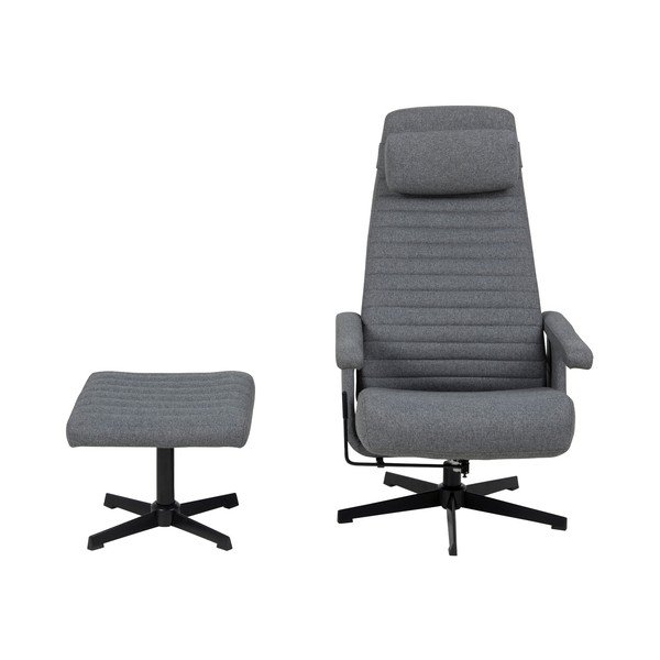 Tamno siva stolica s naslonom za noge Actona Tranby-image-3