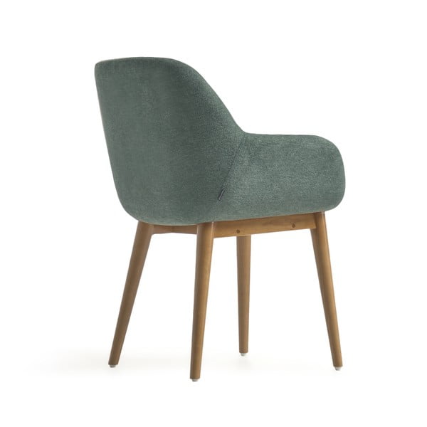 Zelena podstavljena blagovaonska stolica s naslonima za ruke Konna – Kave Home-image-4