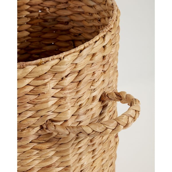 Košara za rublje od vodenog zumbula u prirodnoj boji Yessira – Kave Home-image-4