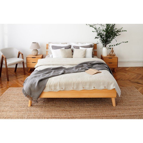 Bračni krevet od bukovog drveta 200x200 cm Greg 2 - The Beds-image-3