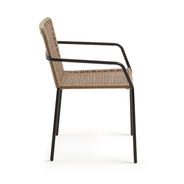 Bež vrtna stolica sa čeličnom konstrukcijom Kave Home Bomer-image-2