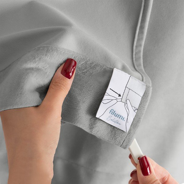 Siva zavjesa za djelomično zamračenje od samta 400x270 cm Velto – Filumi-image-4