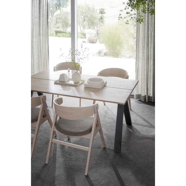 Blagovaonski stol na razvlačenje s hrastovom pločom 170x100 cm Carradale - Rowico-image-4