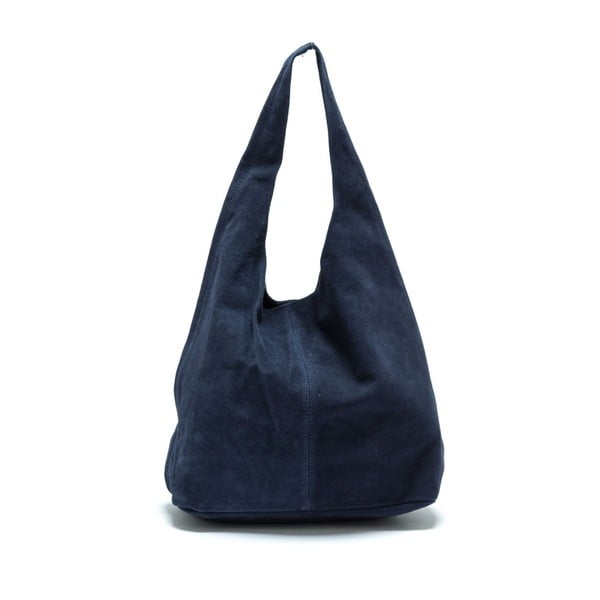 Tamnoplava kožna torbica Anna Luchini Valentina