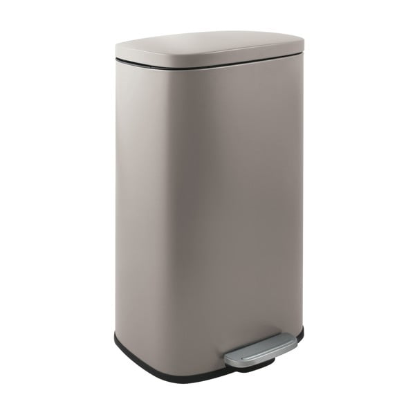 Smeđe-siva željezna kanta za smeće s pedalom 50 l   Akira – Spirella