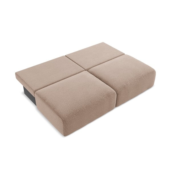 Svjetlo smeđa sklopiva/s prostorom za odlaganje sofa 216 cm Kalena – Makamii-image-4