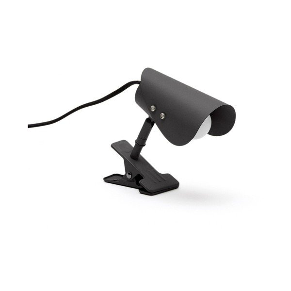 Crna metalna stolna lampa s hvataljkom (visina 16 cm) Jula – Kave Home