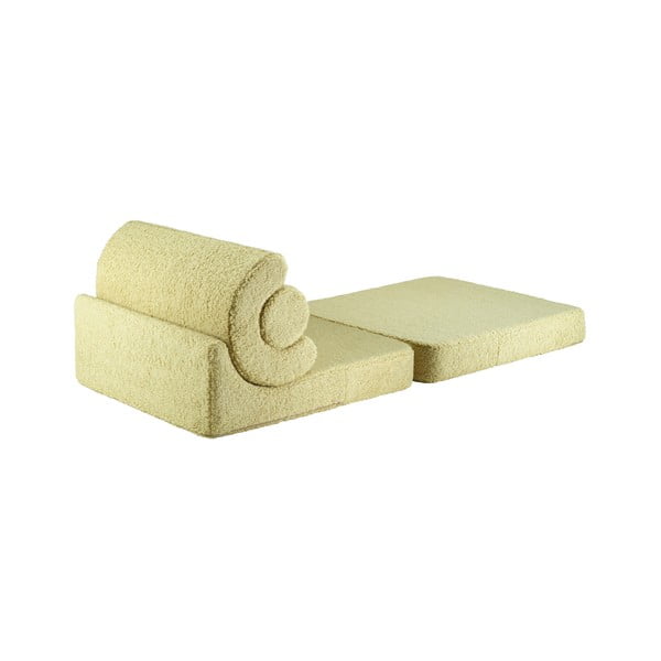 Zelena dječja fotelja od bouclé tkanine Flipster – Wigiwama-image-1