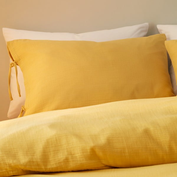 Žuta  posteljina za krevet za jednu osobu od muslina 135x200 cm Afra – Pineapple Elephant-image-1