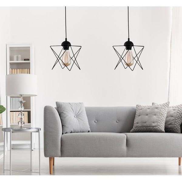 Crna viseća svjetiljka – Opviq lights-image-1
