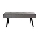 Siva baršunalna klupa Bonami Essentials Skiins