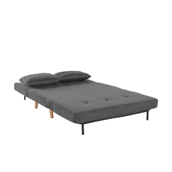 Siva baršunasta sofa 125 cm Magalli - Støraa-image-2