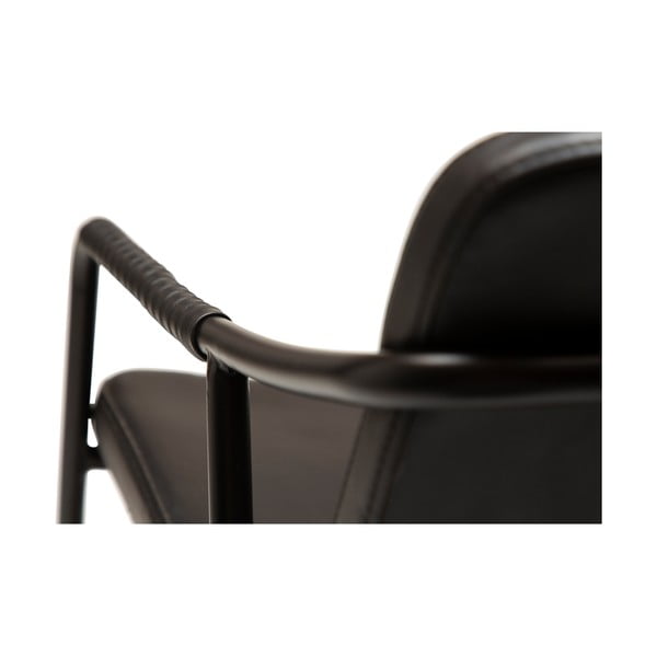 Crna fotelja od imitacije kože DAN-FORM Denmark Boto-image-1