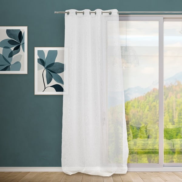 Bijela/u srebrnoj boji prozirna zavjesa 140x260 cm Pucka – Casa Selección-image-1