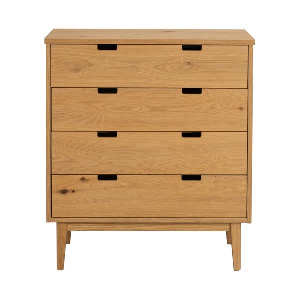 Komoda od punog hrasta u prirodnoj boji 75x85x38 cm Garrison – Rowico-image-1