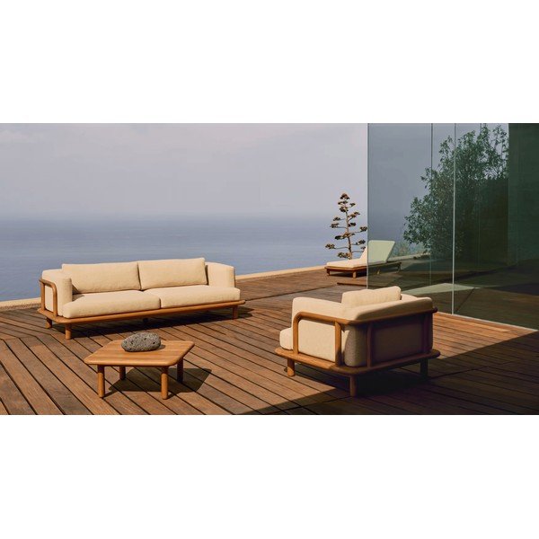 Vrtni stol od masivne tikovine 70x70 cm Turqueta – Kave Home-image-2