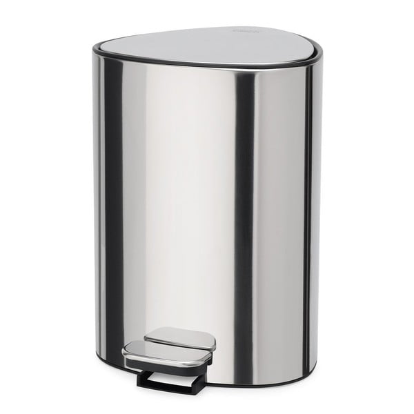 Plastična kanta za smeće s pedalom u srebrnoj boji 5 l Luxe – Joseph Joseph