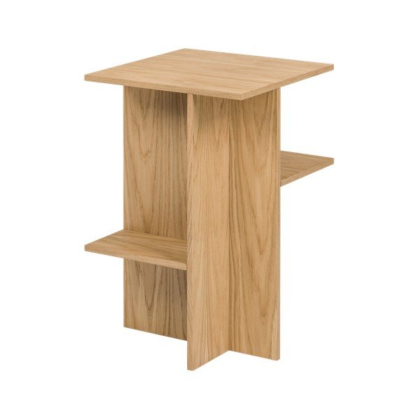 Noćni ormarić u dekoru hrasta s policama u prirodnoj boji Atik – noo.ma-image-4