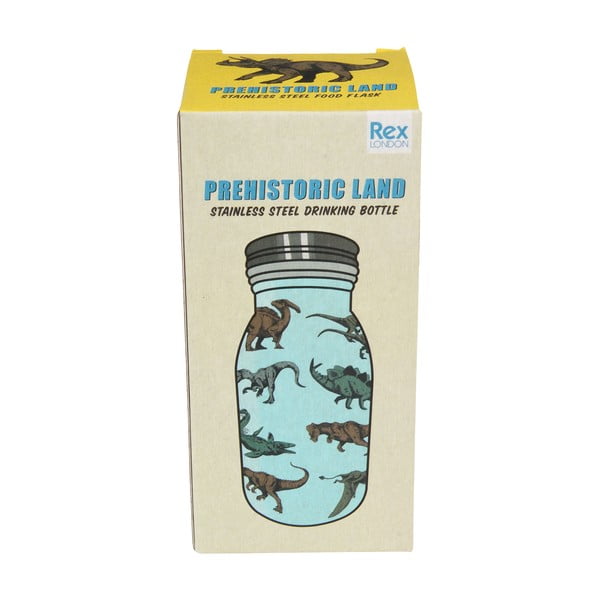Svijetlo plava dječja boca od nehrđajućeg čelika 250 ml Prehistoric Land – Rex London-image-2