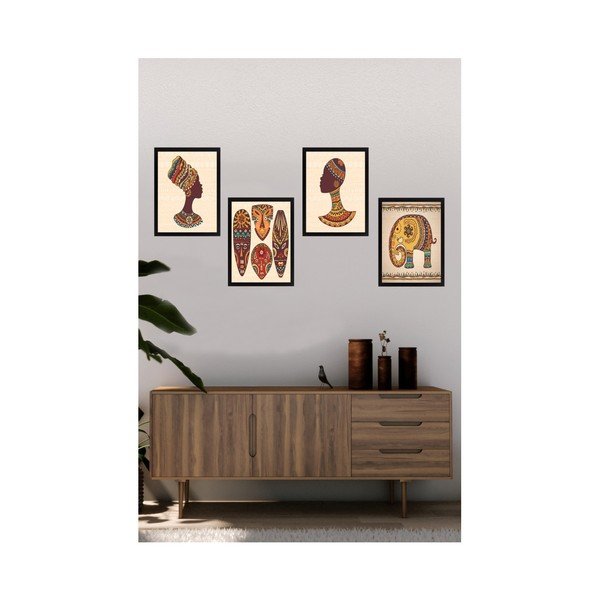 Set od 4 murala Tablo Center Queen