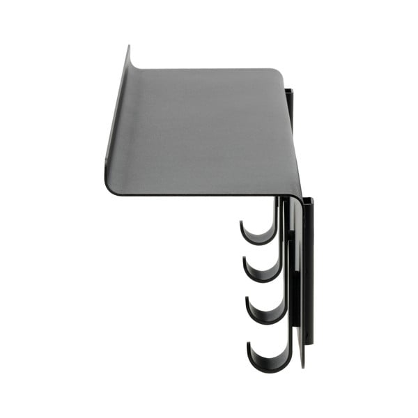 Crna željezna zidna vješalica s policom 11,5 cm A-Hallway – Zone-image-4