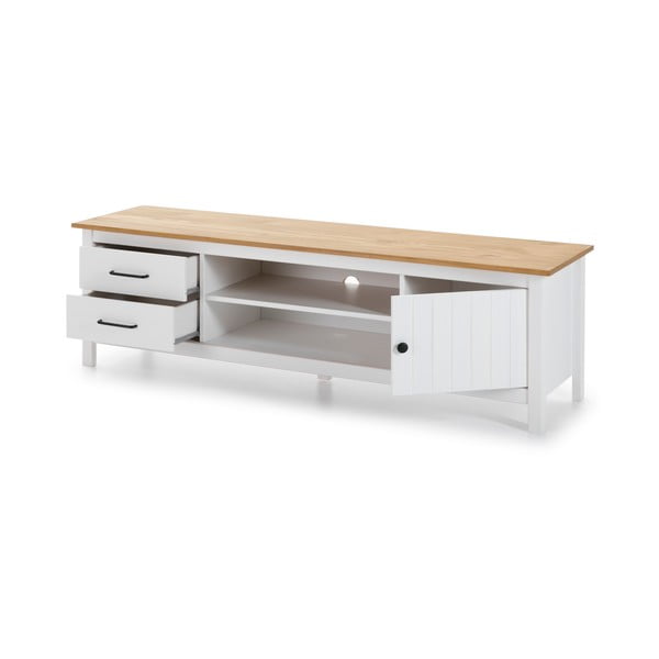 Bijela TV komoda od masivnog bora 158x47 cm Miranda – Marckeric-image-4