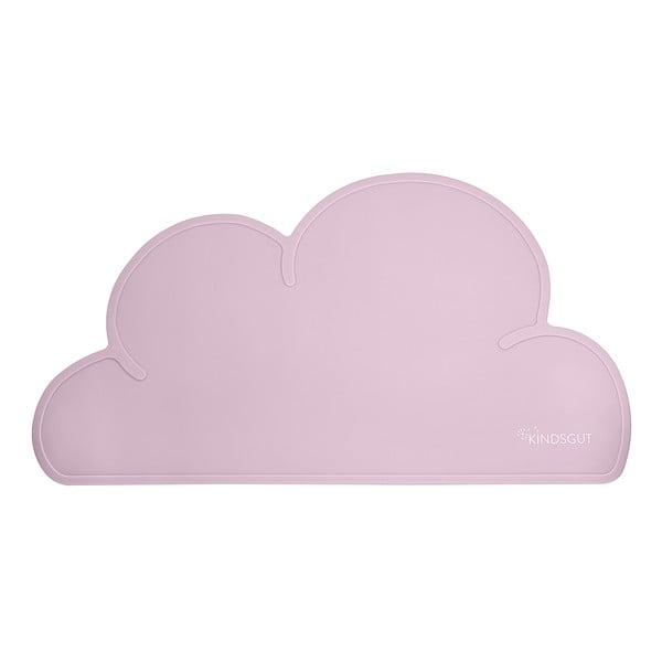 Ružičasti silikonski podmetač Kindsgut Cloud, 49 x 27 cm