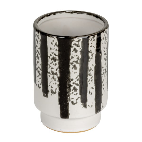 Crno-bijela keramička čaša za četkice za zube Subiza – Wenko