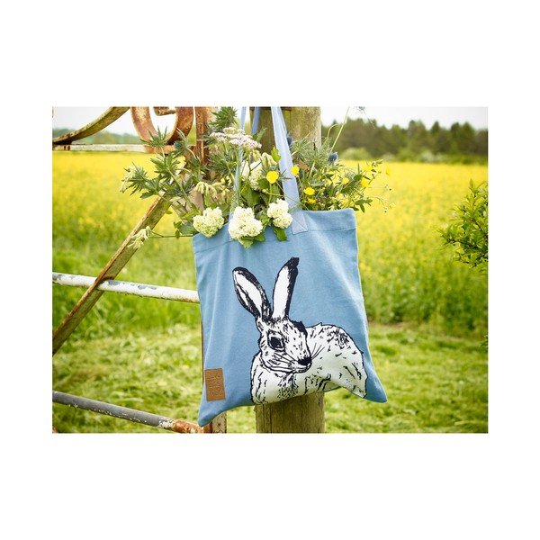 Plava pamučna platnena torba Creative Tops Wild Hare-image-1