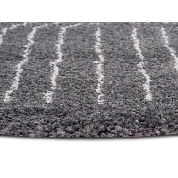 Tamno sivi okrugli tepih ø 120 cm Dion – Hanse Home-image-3