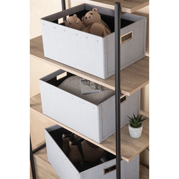 Svijetlo sive kartonske kutije za pohranu u setu  3 kom Ture – Bigso Box of Sweden-image-1