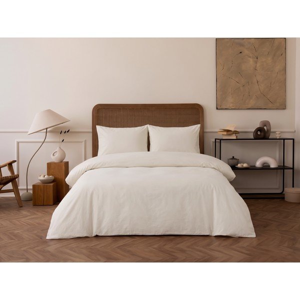 Bež posteljina za bračni krevet/za produženi krevet od pamučnog satena 240x220 cm Elegant – Mijolnir-image-1