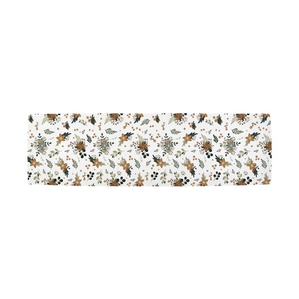 Pamučan nadstolnjak s božićnim motivom 40x140 cm Festive Flowers – Butter Kings
