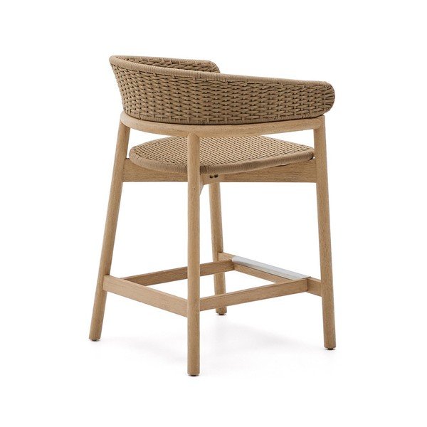 Vrtna barska stolica od masivnog drveta u prirodnoj boji Arinella – Kave Home-image-4