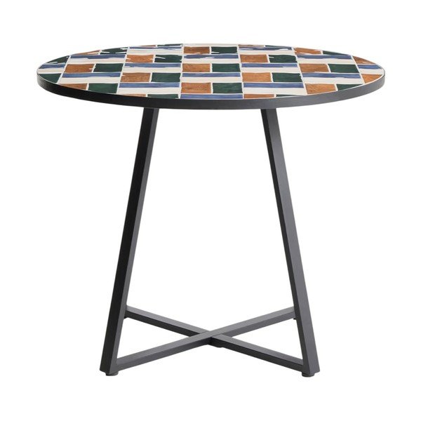 Okrugao vrtni stol s keramičkom daskom ø 90 cm Tella – Kave Home-image-3