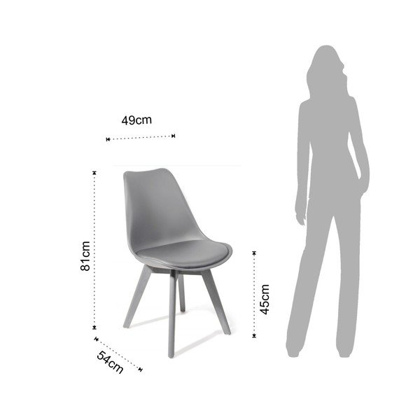 Set od 4 sive blagovaonske stolice Tomasucci Kiki Evo-image-3