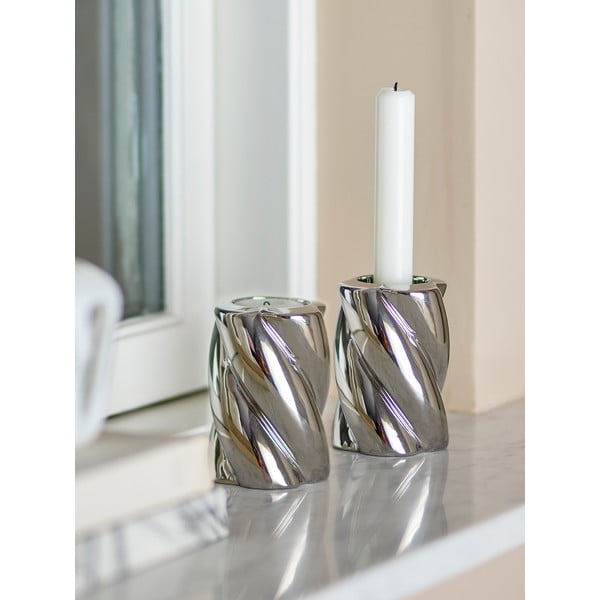 Svijećnjaci u setu 2 kom od kamenine Silvia – Bloomingville-image-1