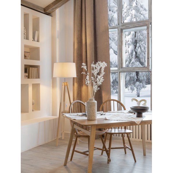 Bijela/u prirodnoj boji stojeća svjetiljka (visina 145 cm) Leroy – Nova Luce-image-1