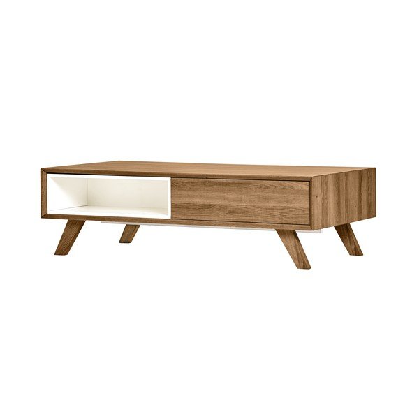 Stol za kavu s bijelim detaljima Marckeric Tivoli, 120 x 35 cm-image-3