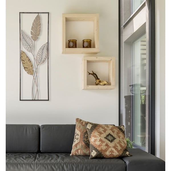 Zidna dekoracija u zlatnoj boji Mauro Ferretti Foglie, 30,5 x 91 cm-image-1