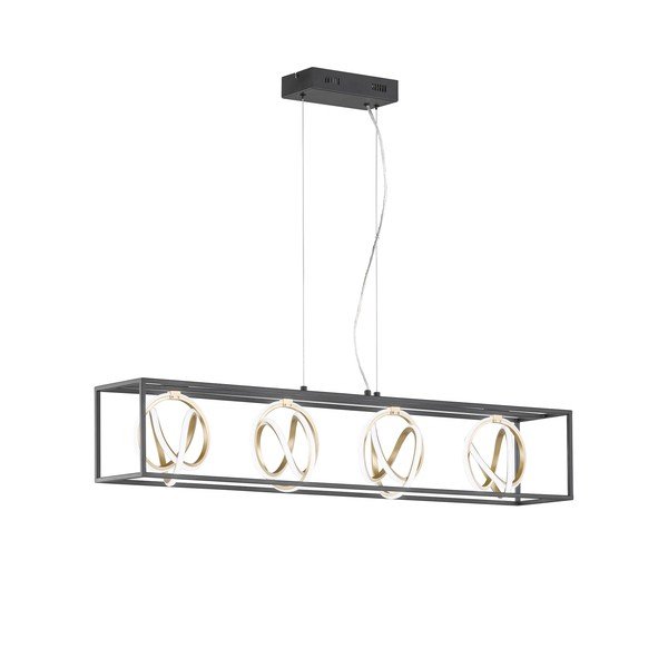 Crna LED viseća svjetiljka s mogućnosti zatamnjivanja Gisi – Fischer & Honsel