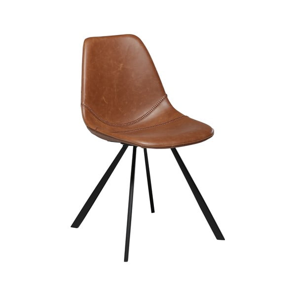 Smeđa trpezarijska stolica od eko kože DAN-FORM Denmark Pitch